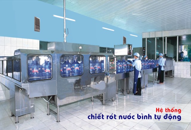 Hệ thống chiết rót nước bình tự động - Công Ty TNHH Công Nghiệp - Thương Mại Việt Nhật